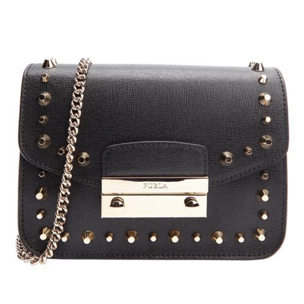 Furla Mini Gold Studded Julia handbag